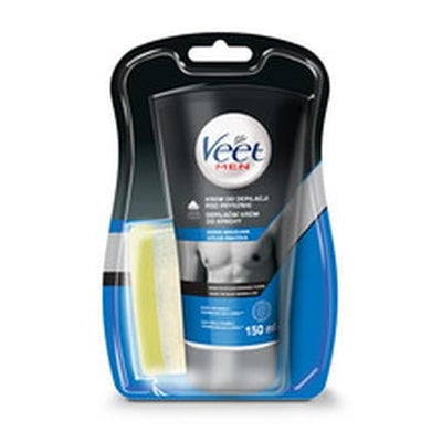 Veet Depilatory Shower Cream For Sensitive Skin Men Silk Fresh 150 Ml