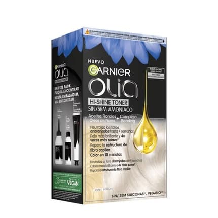 Garnier Olia Hishine Toner Platinum Blonde Semipermanent Color Neutralizer 1001 3 Pieces