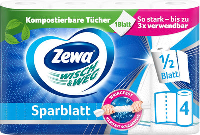 Zewa Haushaltsrolle Wisch&Weg Sparblatt 4x74