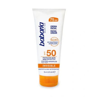 Babaria Facial Cream Invisible Spf 50 75 Ml High Protection Sunscreen
