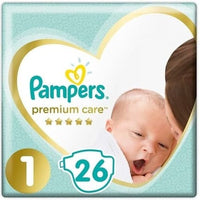 Pampers Premium Care Diapers Size 1 - 26 Diapers