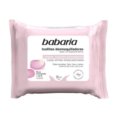 Babaria Rosa Mosqueta Make Up Remover Wipes 25 Units