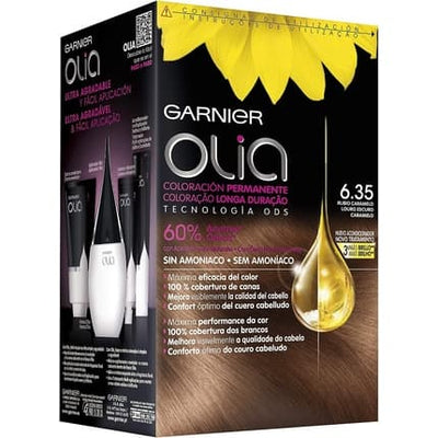 Garnier Olia Permanent Hair Colour – Hazelnut 6.35 Ammonia-Free