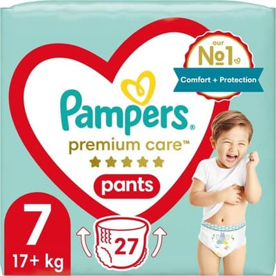 Pampers Premium Care Pants Size 7 Disposable Diapers 27 Pcs For 17 Kg