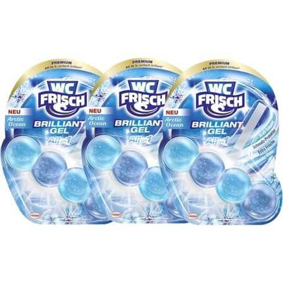 WC-Fresh Brilliant Gel Arctic Ocean Toilet Cleaner & Air Freshener 3x42g
