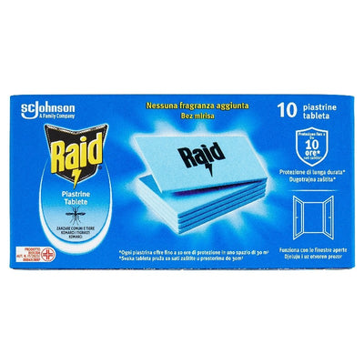 RAID MOSQUITO PLATES 10 PCS