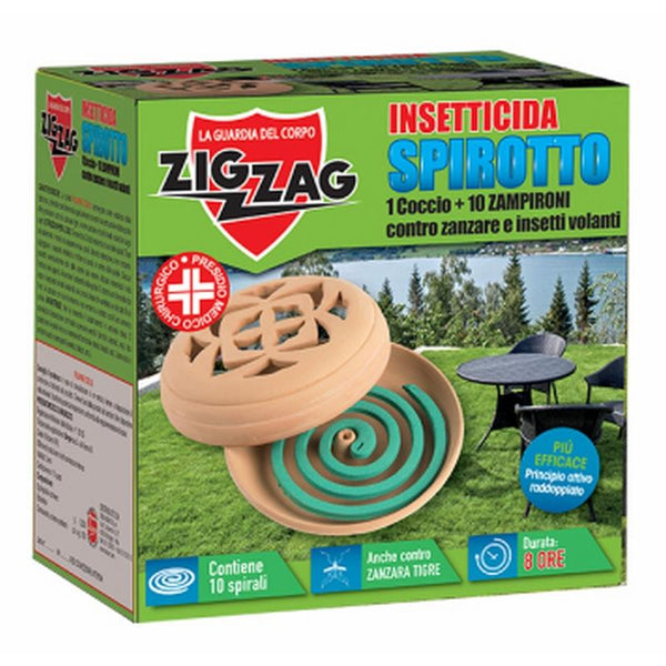 ZIG ZAG MOSQUITO SPIRALS 10 PCS. + CROCKERY