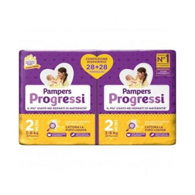 Pampers Progressi Mini Size 2 56 Nappies