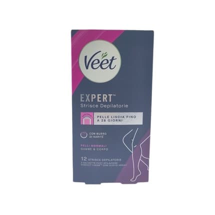 Veet Body Hair Removal Wax Strips For Normal Skin Pack Of 12
