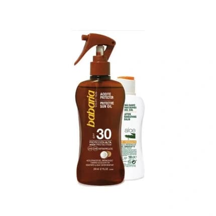 Babaria Sun Protective Sun Oil Spf 30 Spray 200ml Set 2 Pieces