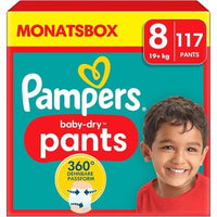 Pampers Babydry Diaper Pants Size 8 117 Pants 19kg Monthly Box New