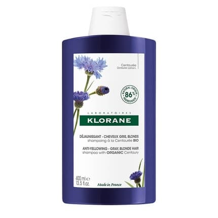 Klorane Centaurea Anti-Yellowing Shampoo – 400ml for Blonde & Grey Hair