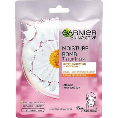 Garnier Moisture Bomb Sheet Mask With Hyaluronic Acid & Chamomile 28g