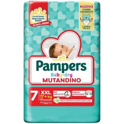 Pampers Baby-Dry Mutandino Size 7 Diapers XXL 17+Kg