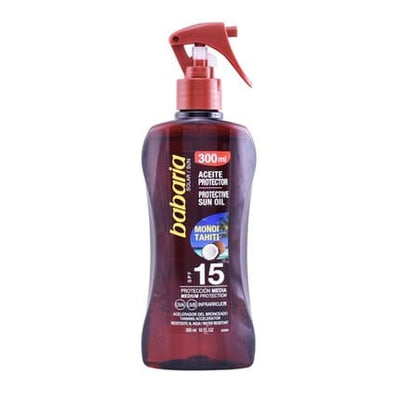 Babaria Protective Sun Oil Spf 15 With Tahitian Mono Oil 300ml