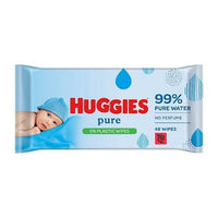 Huggies Pure 0% Plastic Baby Wipes - 48 Wipes