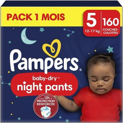 Pampers Night Pants Size 5 160 Nappies 1217 Kg 360 Support Against Leaks With Super Absorbent Core For Reinforced Protection All Night
