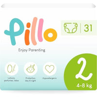 Pillo Baby Nappy Size 2 Mini 48 Kg 917 Lbs Leak Protection For Newborn Sensitive Skin