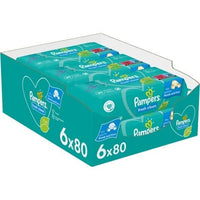 Pampers Fresh Clean Xxl Wet Wipes For Sensitive Skin 6x80 Pieces