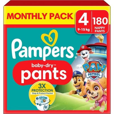 Pampers Babydry Characters Paw Patrol Nappy Pants Size 4
