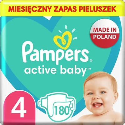 Pampers Active Baby Size 4 - 180 Pieces