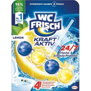 Wc Frisch Kraftaktiv Cleaning Foam 50g Lemon Scent Anticalcification Formula Dirt Protector Extra Freshness