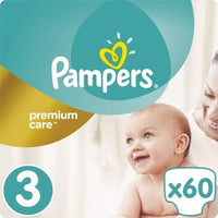Pampers Premium Care 3 60pc S – Disposable Diaper Nappy, White