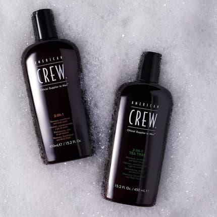 American Crew 3-in-1 Shampoo, Conditioner & Body Wash – 450ml Long-Lasting Scent