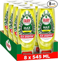 Fairy Max Power Zitrone Handgeschirrspülmittel, 8 × 545 ml