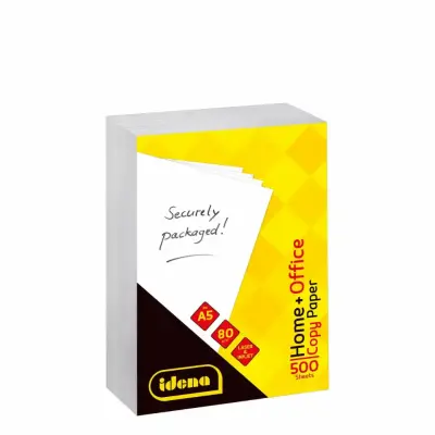 Idena Kopierpapier Home + Office 80g/m² weiß DIN A5 500 Blatt in Folienverpackung